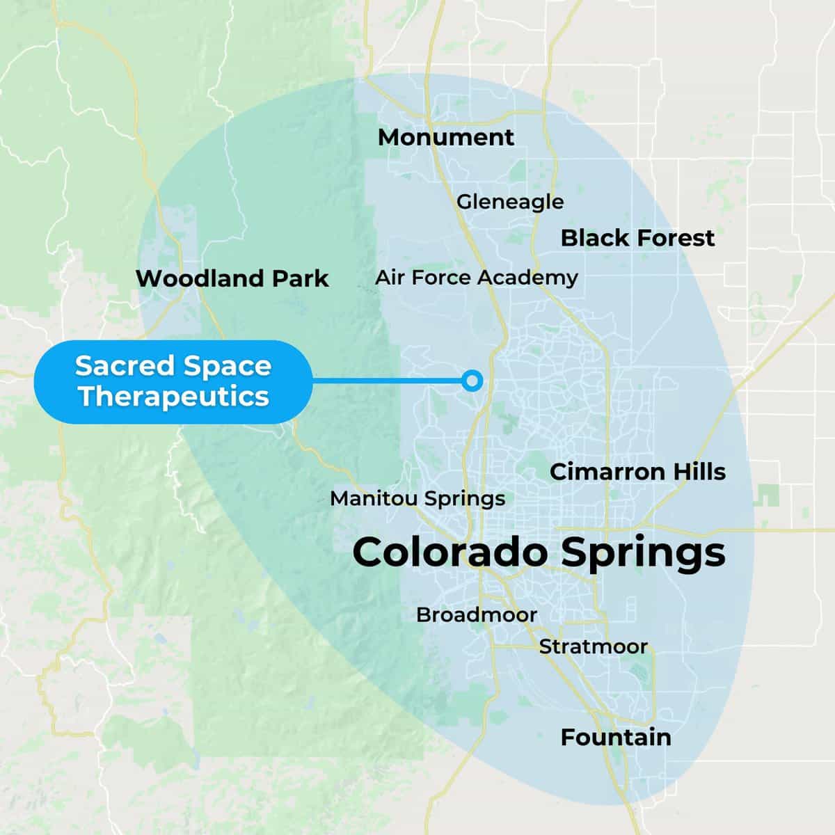 Map of MovementX Physical Therapy in Colorado Springs, CO