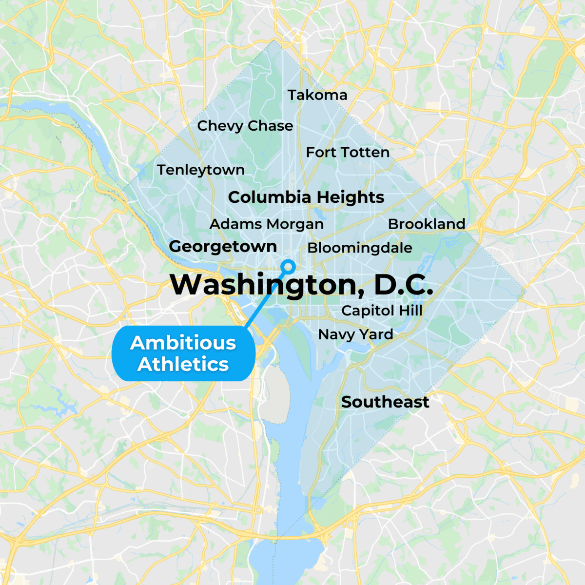 Map of MovementX Physical Therapy in Washington, DC