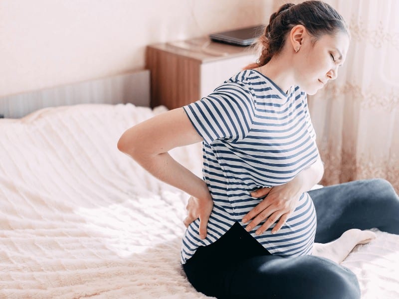 pregnant woman with lower back pain