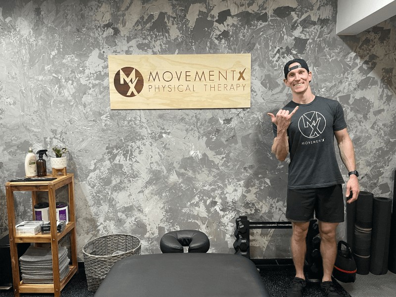 MovementX provider Chris MonPere, PT, DPT in his partner location, ready for a physical therapy session.