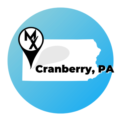 A map of MovementX physical therapy in cranberry pennsylvania