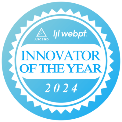 Ascend Innovator of the Year 2024 Award icon from WebPT