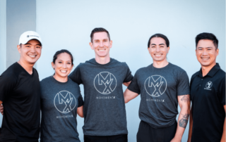 a team of movementx physical therapists in orange county ca smiling for a job photo