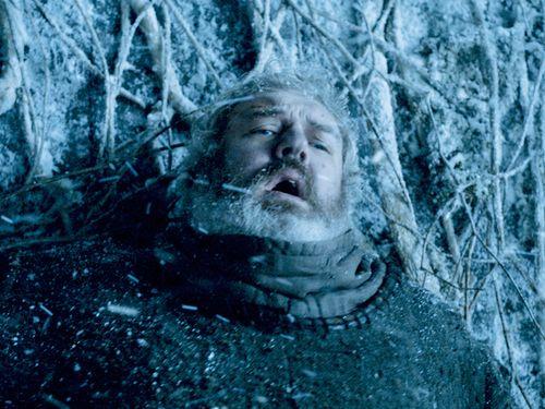 An image of Hodor freezing.