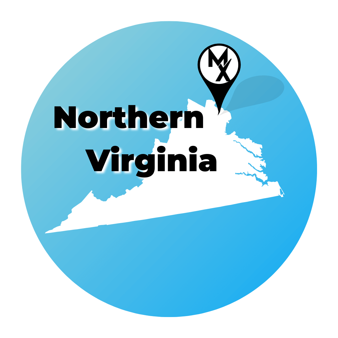 Map of MovementX Physical Therapy Jobs in Northern Virginia