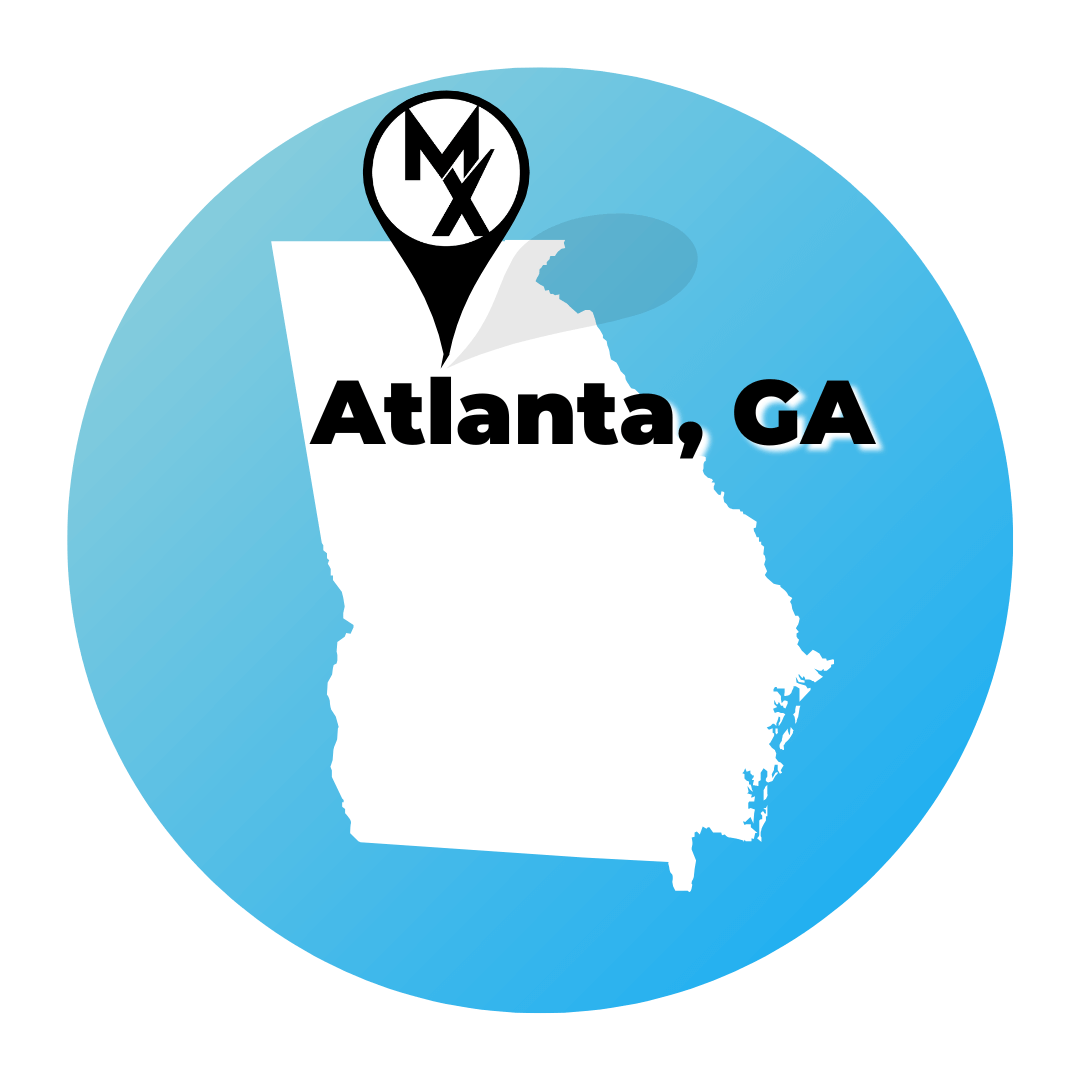 Map of MovementX Physical Therapy Jobs in Atlanta Georgia