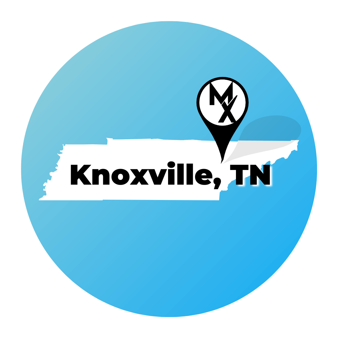 Map of MovementX Physical Therapy Jobs in Knoxville Tennessee