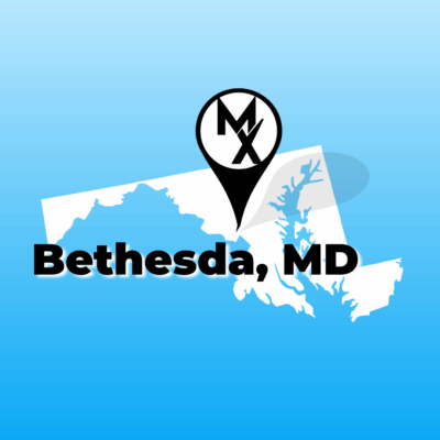 Map showing available PT jobs in bethesda maryland