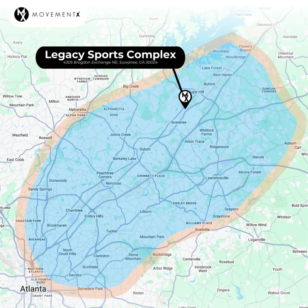 Coverage map of MovementX physical therapy in Georgia (2) (1) Coverage map of MovementX physical therapy in Georgia
