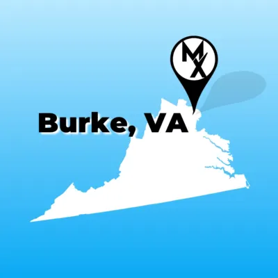 Map showing available physical therapy jobs in Burke virginia