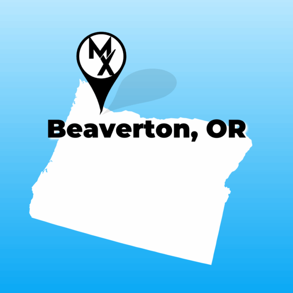 Map showing available PT jobs in beaverton OR