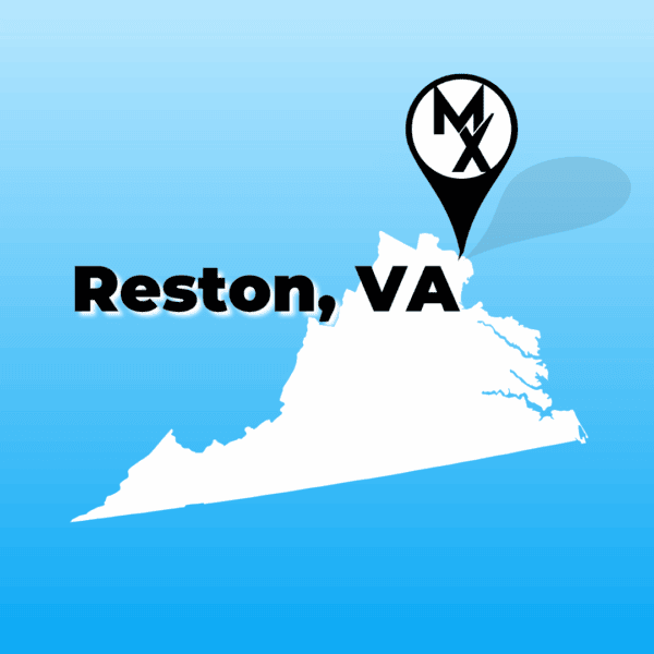 Map showing available PT jobs in reston virginia